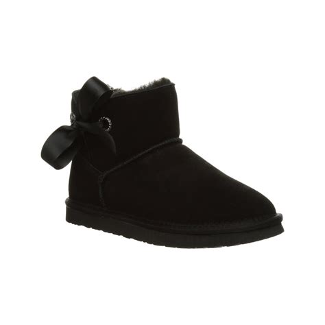 black bearpaw boots with bows