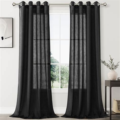 Black Bedroom Curtains Set