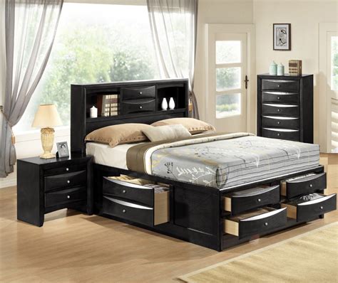 Black Bedroom Set With Storage