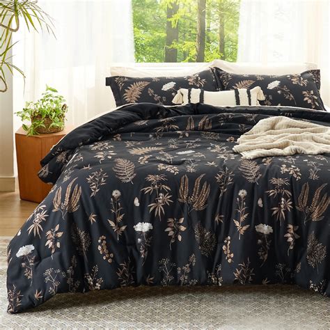 Black Boho Comforter Set Queen