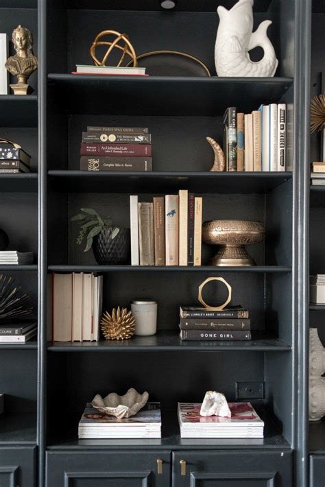 Black Bookcase Decor Ideas