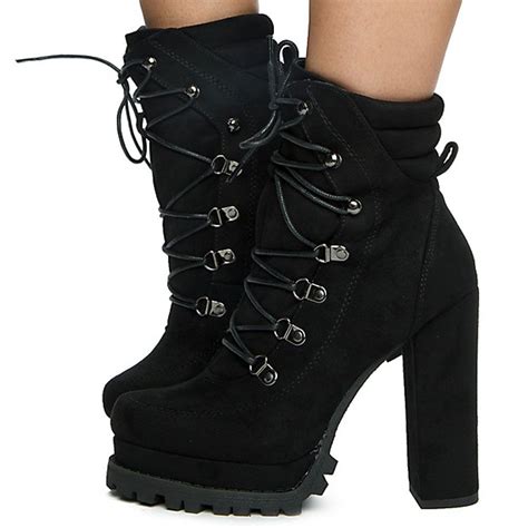 black boots with heels for women