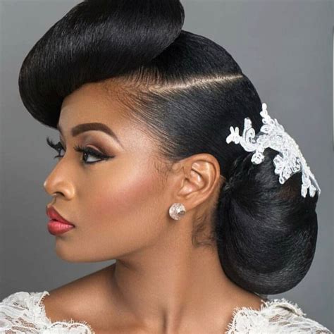 Black bridal natural hair hairstyles