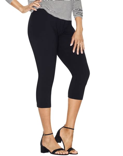 black capri leggings for women