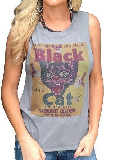 Black Cat Fireworks Tank Top