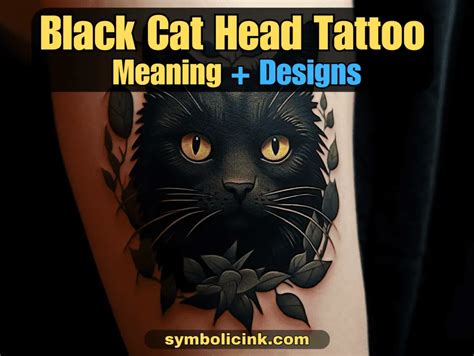 10 Awesome geometric cat head tattoo images Black cat tattoos