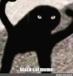 Black Cat With Hands Meme
