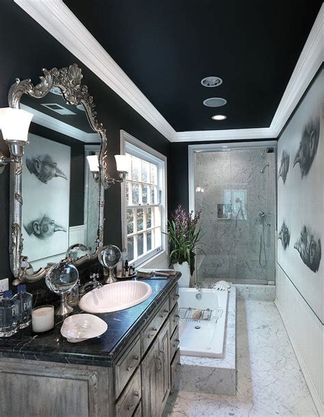Black Ceiling In Bathroom Ideas
