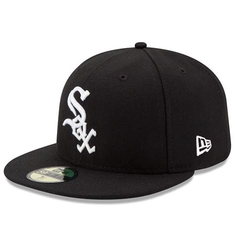 black chicago white sox fitted hat
