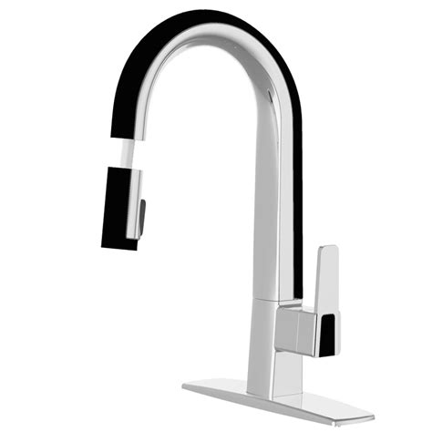 black chrome kitchen faucet