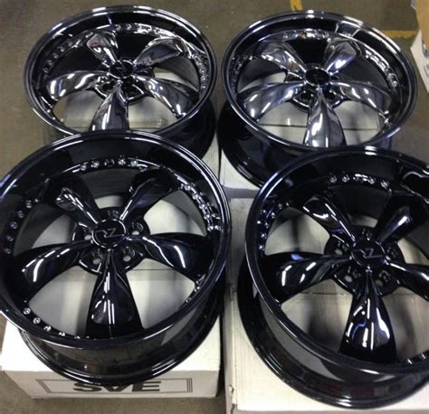 black chrome mustang wheels