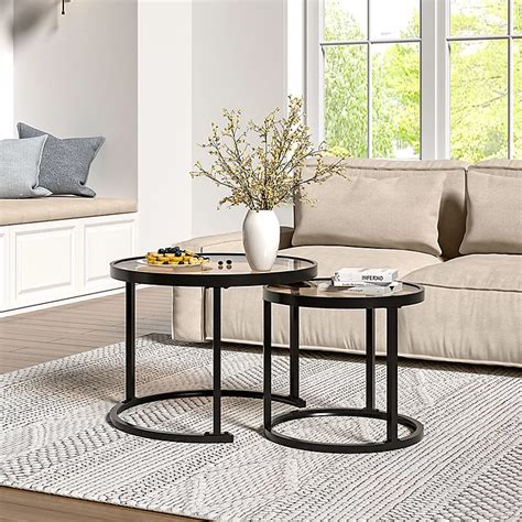 Black Circle Coffee Table Nest