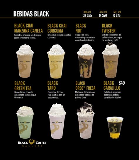 Black Coffee Cafe Menu
