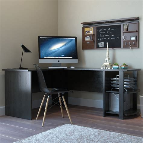 Black Corner L Shaped Computer Desk