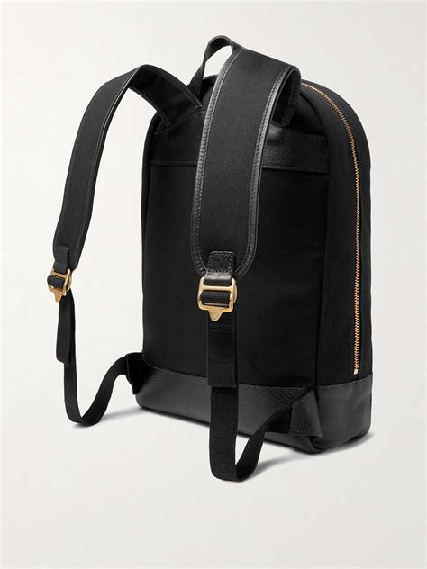 Black Cotton Canvas Backpack