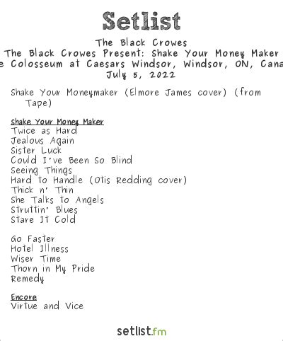 black crowes setlists