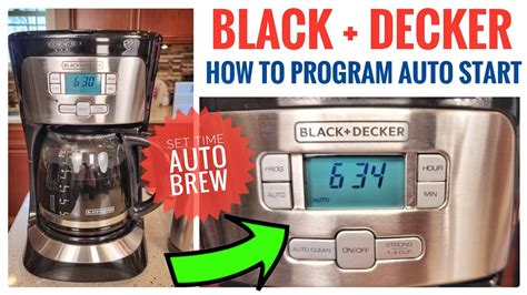 Black Decker Coffee Maker Auto Program