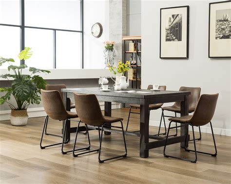 Black Dining Chairs With Brown Table
