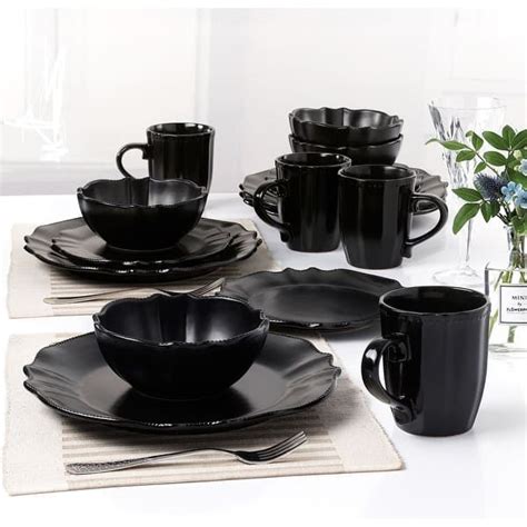 Black Dinnerware Set Bed Bath And Beyond