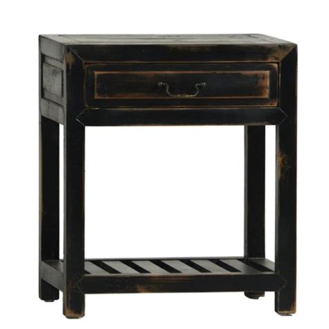 Black Distressed Bedside Tables