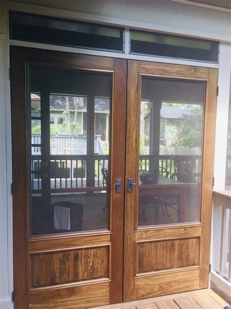Black Double Screen Door