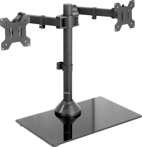 Black Dual Monitor Stand