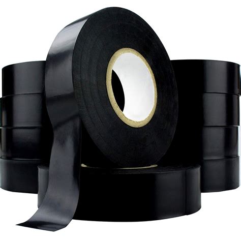 black electrical tape roll 10 pack
