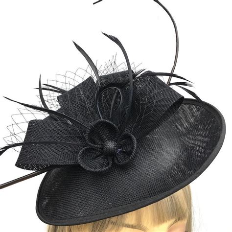 Black Fascinator Hat Funeral