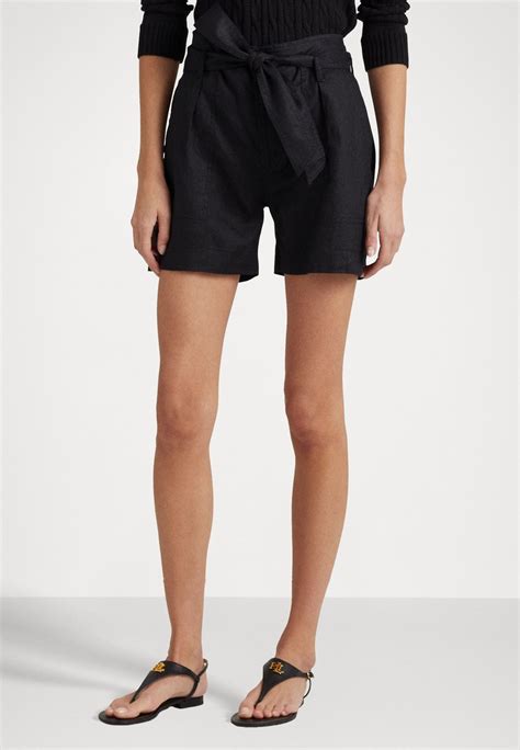 Black Flat Front Shorts