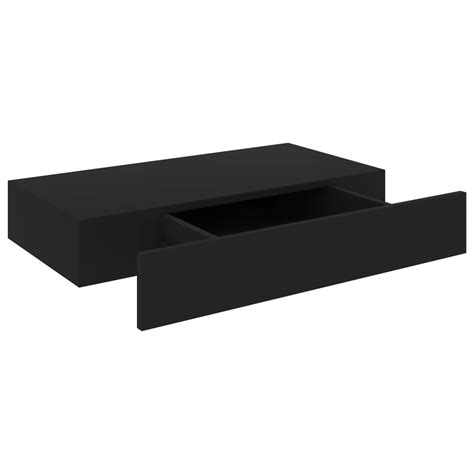 Black Floating Shelf Drawer