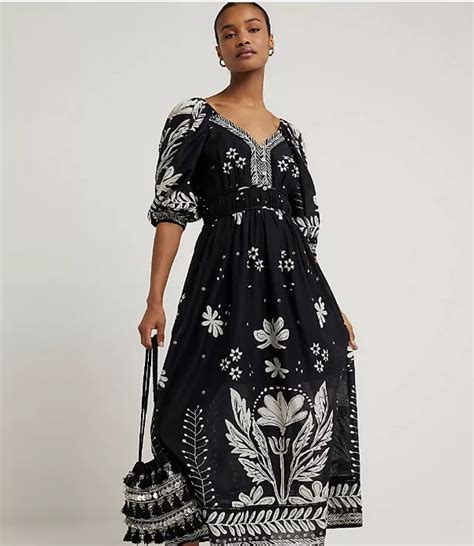 Black Floaty Party Dresses Uk