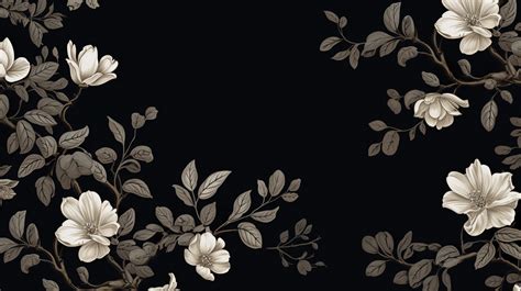Black Floral Background Design