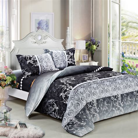 Black Floral Bedding Queen