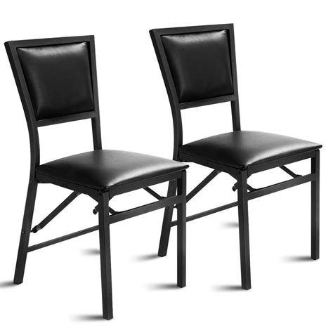 black folding dining chairs