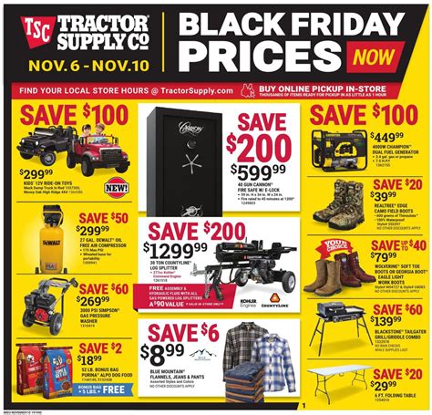 black friday hours for tractor supply