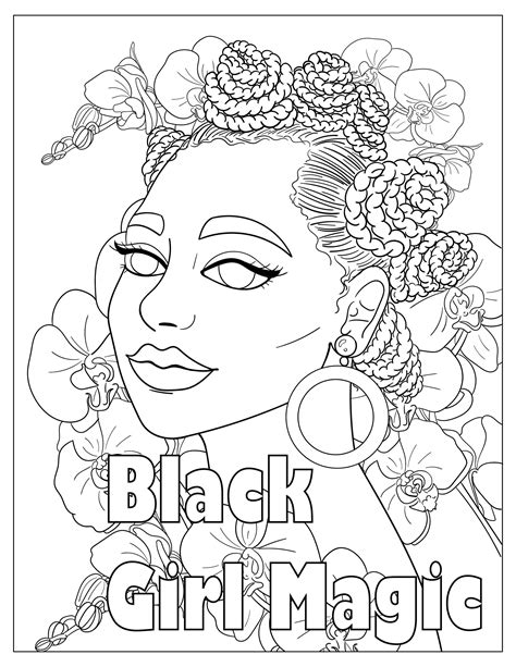 black girl magic coloring pages