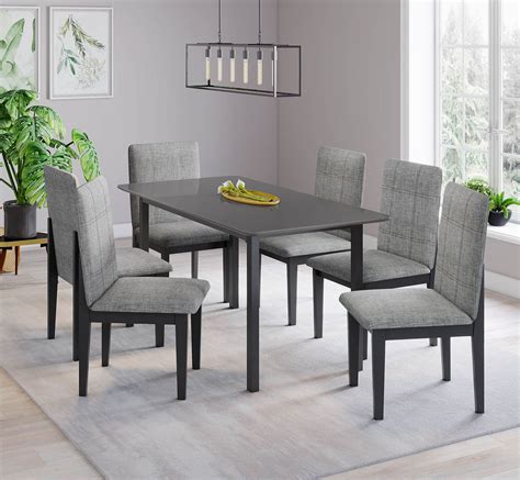 Black Gray Dining Set