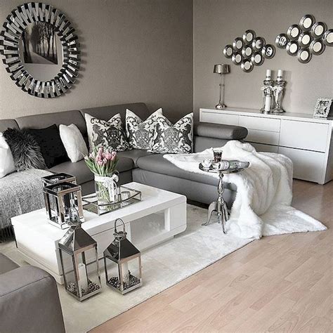 black grey and silver living room