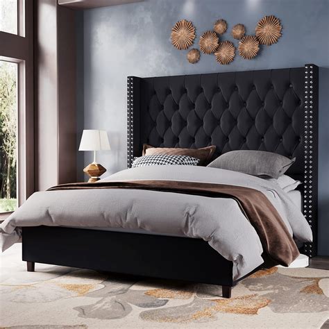 Black Headboard Bed King