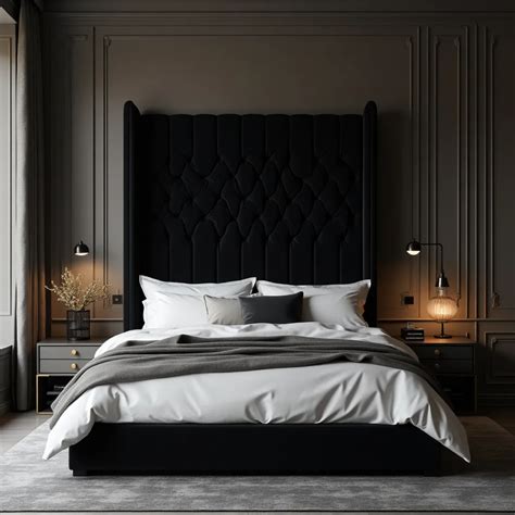 black headboard lighting