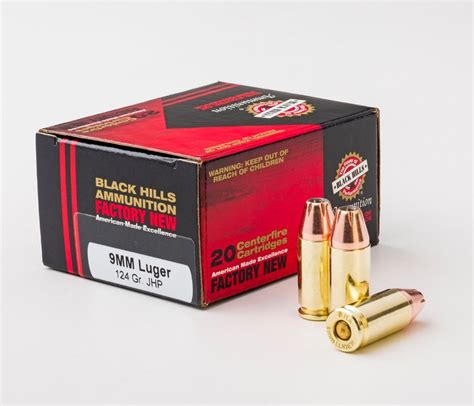 Black Hills 9mm 124gr JHP Ammo For Sale Ventura Munitions