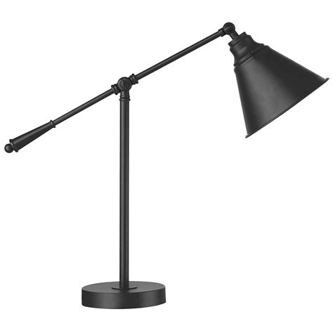 black iron task lamp