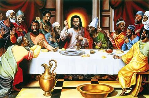 black jesus last supper picture