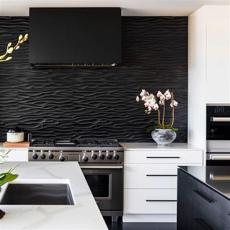 42 Extraordinary Black Backsplash Kitchen Design Ideas That You Should