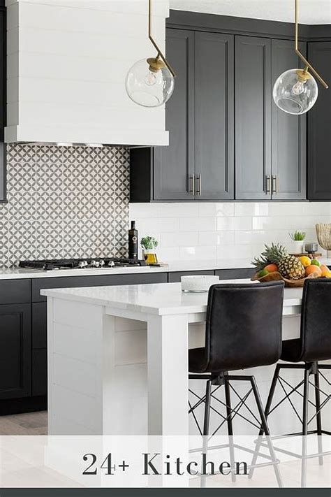 Black Kitchen Hardware Backsplash