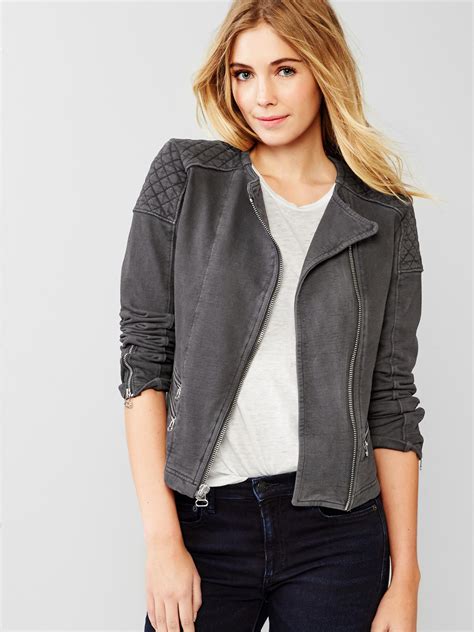 black knit moto jacket