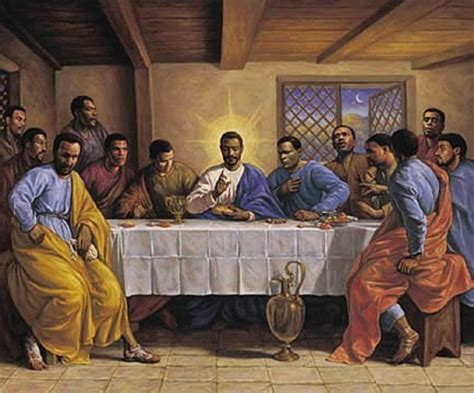 black last supper image