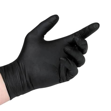 black latex free disposable gloves small
