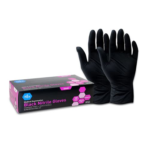 black latex medical gloves