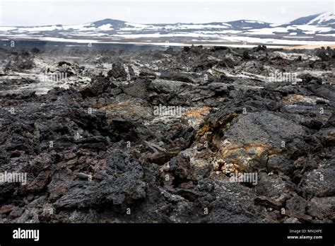 black lava fields